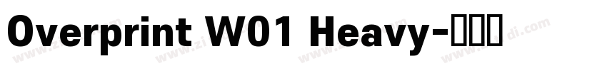 Overprint W01 Heavy字体转换